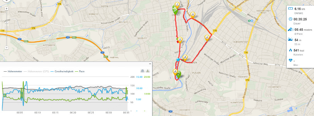 6 km Barfußlauf durch Dresden